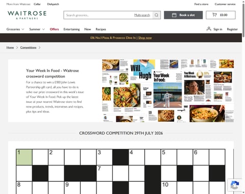 Preview £100 Waitrose Gift Card