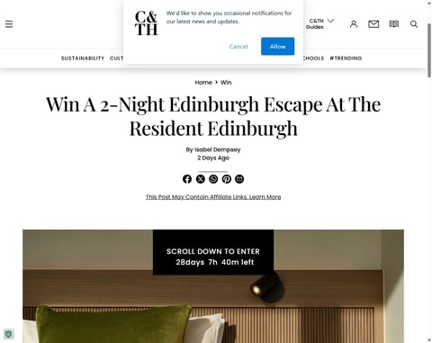 Preview 2 Night Edinburgh Escape At The Resident Hotel