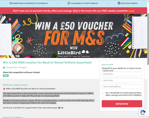 Preview £50 M&S Voucher For Back To School Uniform Essentials