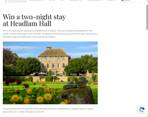Preview 2-Nights At Headlam Hall, County Durham