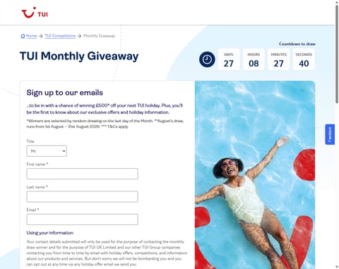 Preview £500 TUI Vouchers
