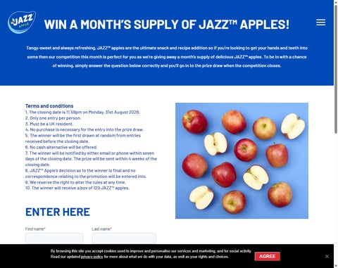 Preview Month's Supply Of Jazz Apples