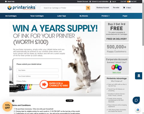 Preview Year's Supply Of Printer Ink
