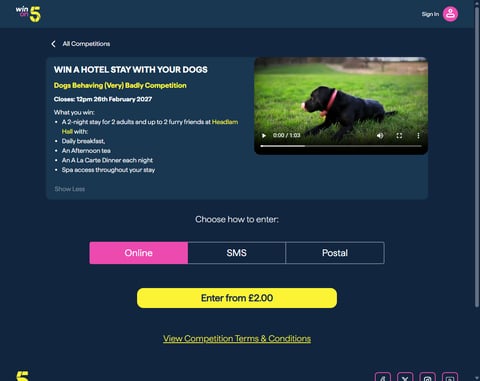 Preview Hotel Stay With Your Dogs Competition