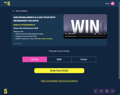 Preview Drama Merch and £5,000 Tour Competition