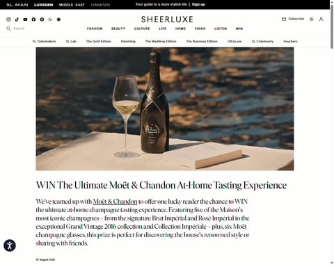 Preview Moët & Chandon Champagne At-Home Tasting Experience