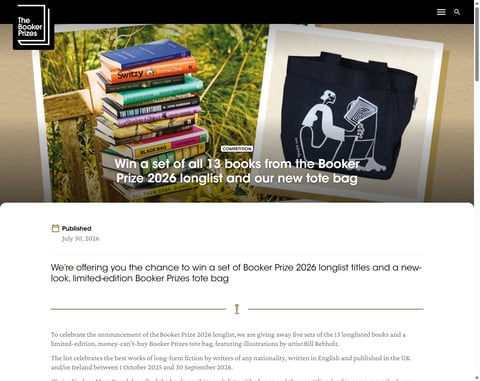 Preview Books From The Booker Prize 2026 Longlist