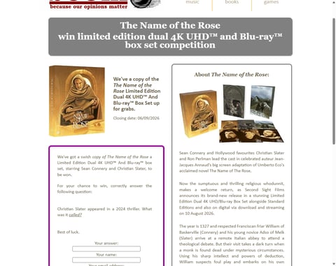Preview The Name Of The Rose BluRay Boxset