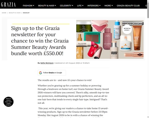 Preview £550 Grazia Summer Beauty Awards Winners Bundle