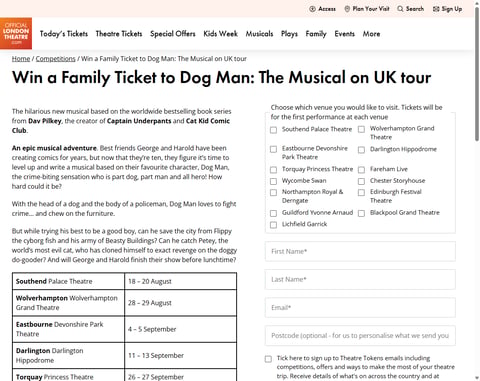 Preview Family Ticket To Dog Man The Musical