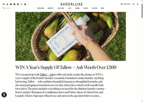Preview Year's Supply Of Tallow+Ash Laundry Essentials