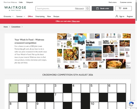 Preview £100 Waitrose Gift Card