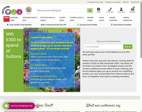 Preview £300 Suttons Vouchers