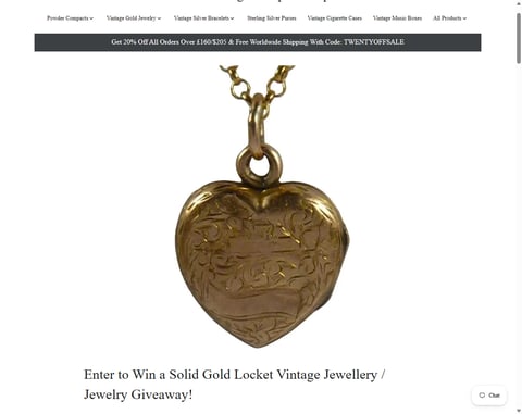 Preview Antique Solid Gold Locket Necklace