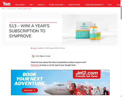 Preview 1-Year Subscription To Symprove Probiotic