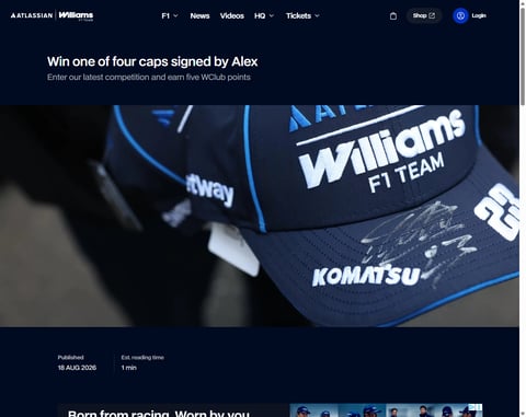 Preview Cap Signed By Alex Albon