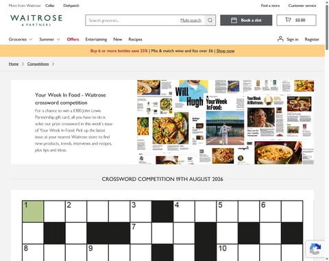 Preview £100 Waitrose Gift Card