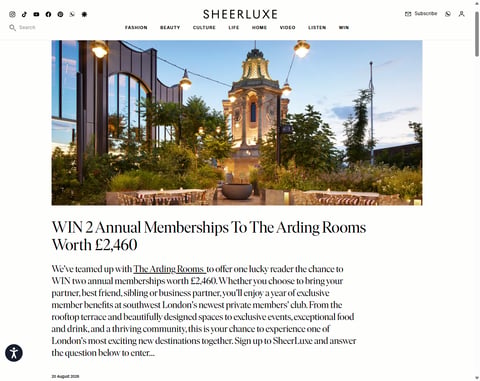 Preview Annual Memberships To The Arding Rooms, Clapham Junction