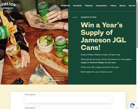 Preview Year's Supply Of Jameson, Ginger & Lime Cans