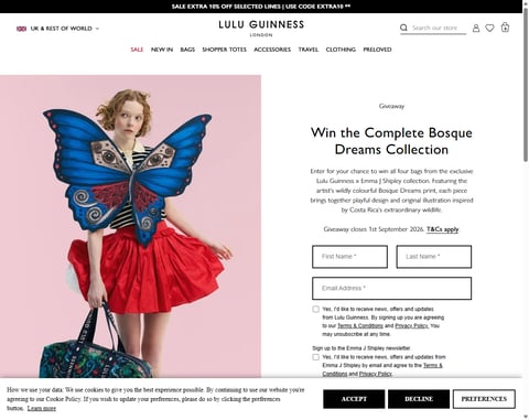 Preview The Lulu Guinness X Emma J Shipley Collection