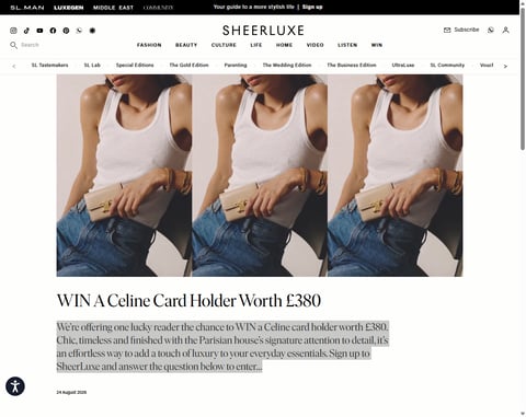 Preview £380 Celine Credit Card Holder