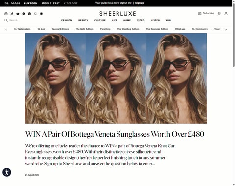 Preview Bottega Veneta Knot Cat-Eye Sunglasses