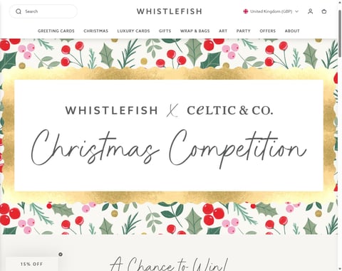 Preview £250 Celtic & Co and Whistlefish Vouchers