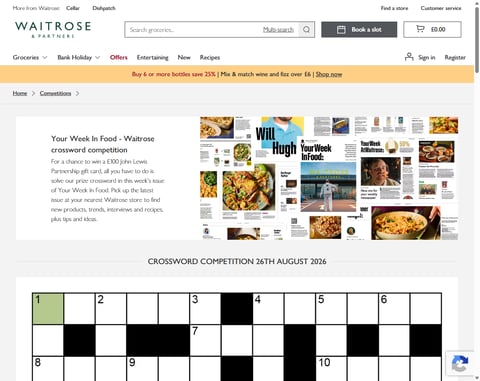 Preview £100 Waitrose Gift Card