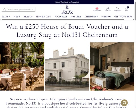 Preview 1-Night At No.131 Cheltenham and £250 House Of Bruar Voucher