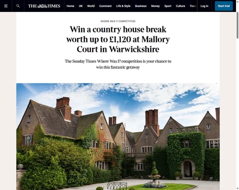 Preview Country House Break In Warwickshire