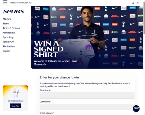 Preview Tottenham Hotspur Shirt Signed By Omar Marmoush