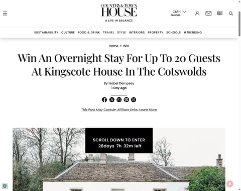 Preview 1-Night At Kingscote House, Cotswolds