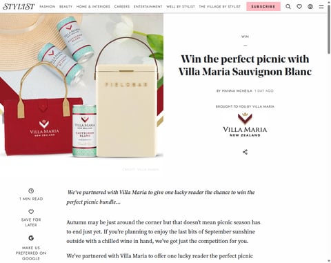 Preview Villa Maria Sauvignon Blanc Picnic