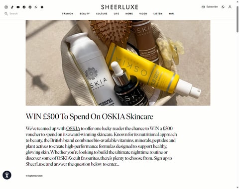 Preview £500 Spend On Oskia Skincare