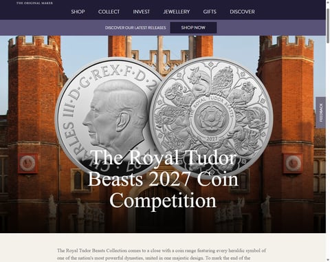 Preview The Royal Tudor Beasts 2027 Uk £5 Brilliant Uncirculated Coin