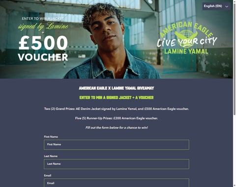 Preview Denim Jacket Signed By Lamine Yamal and £500 American Eagle Voucher