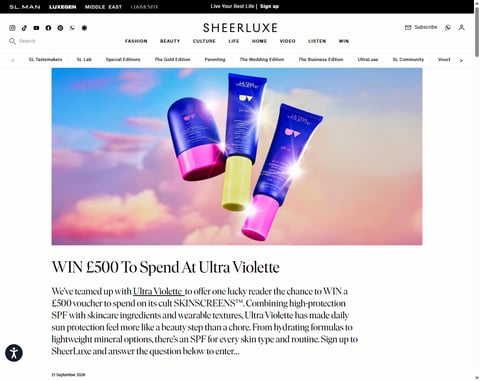 Preview £500 Ultra Violette Voucher