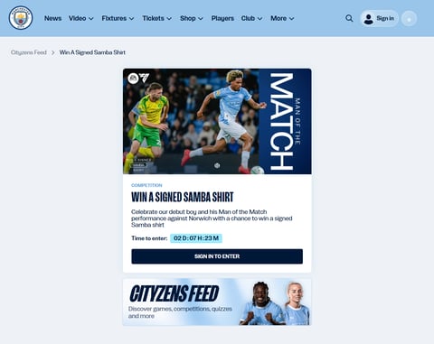 Preview Manchester City Shirt Signed By Floyd Samba