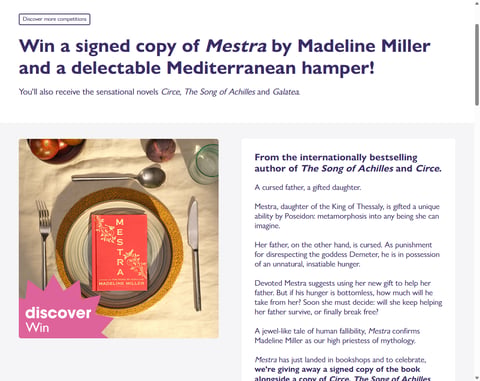 Preview Signed Copy Of Mestra By Madeline Miller And Delectable Mediterranean Hamper