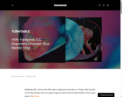 Preview Fontaines D.C. Dopamine Chamber On Blue Marble Vinyl