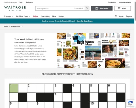 Preview £100 Waitrose Gift Card