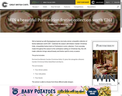 Preview Portmeirion Botanic Garden Christmas Holly 12-Piece Set