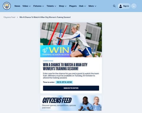 Preview Chance To Watch A Man City Women's Training Session