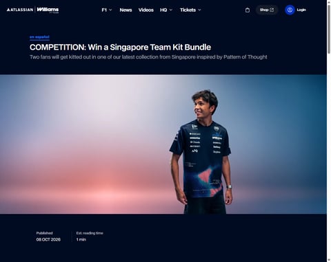 Preview Williams F1 Team Singapore Team Kit Bundle