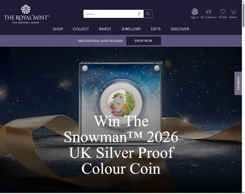 Preview The Snowman 2026 Uk Silver Proof Colour Coin