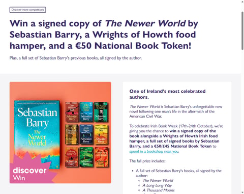 Preview Signed Copy Of Sebastian Barry's The Newer World By