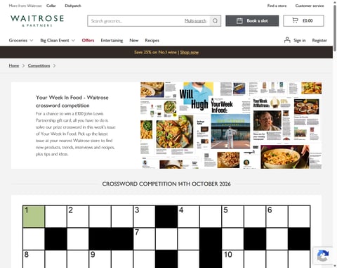 Preview £100 Waitrose Gift Card