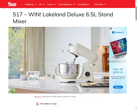 Preview Lakeland Deluxe 6.5 Litre Stand Mixer