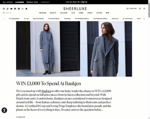 Preview £1000 Baukjen Vouchers