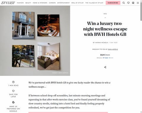 Preview 2 Night Wellness Escape With BWH Hotels